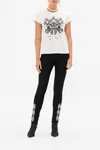 Camilla Slim Fit Round Neck T-shirt - White Tales Of Tattoo In Black