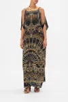Camilla Slim Kaftan With Hardware Masked At Moonlight In Black