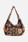 Camilla Slouch Shoulder Bag Stitched In Time In Black