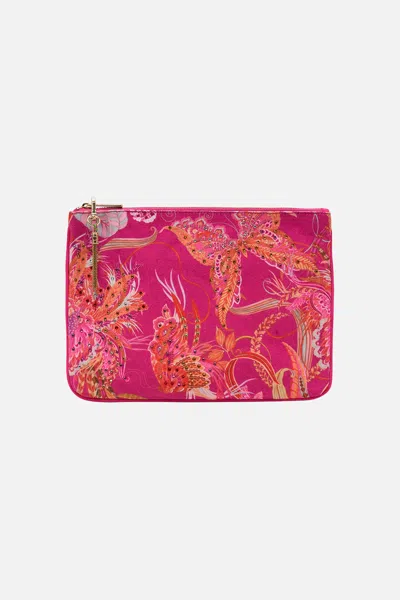 Camilla Small Canvas Clutch A Heart That Flutters In Red