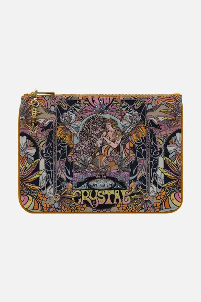 Camilla Small Canvas Clutch Day Trippin In Multi