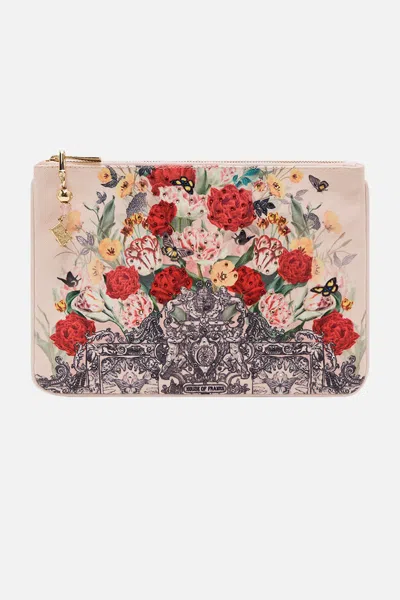 Camilla Small Canvas Clutch Etched Into Eternity In Multi