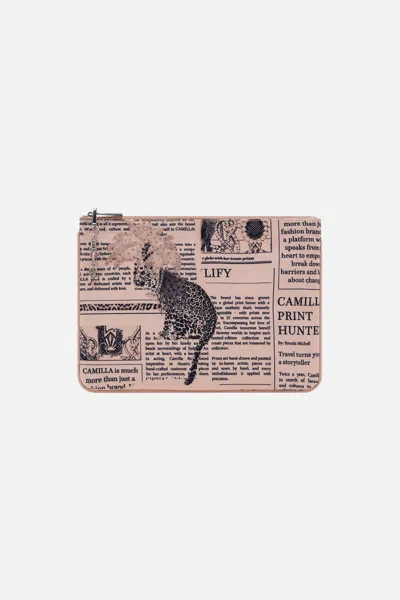 Camilla Small Canvas Clutch Fame Fever In Pink