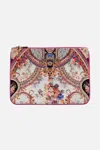 Camilla Small Canvas Clutch Friends With Frescos In Pink/white
