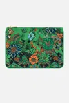 Shop Camilla Small Canvas Clutch Good Vibes Generation In Green