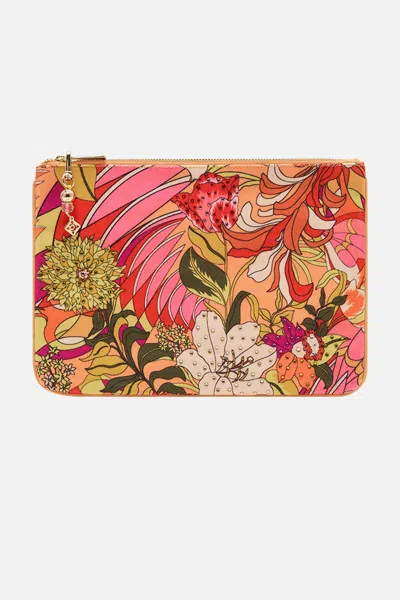 Camilla Small Canvas Clutch The Flower Child Society In Multi