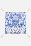 Camilla Small Square Cushion Immortal Ink In Blue/white