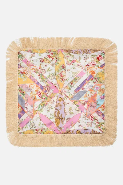 Camilla Small Square Cushion Sew Yesterday In White