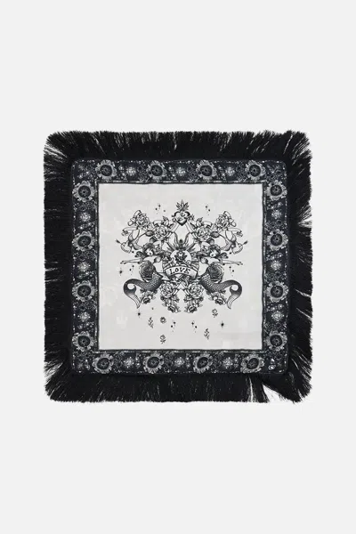 Camilla Small Square Cushion Tales Of Tattoo In Black