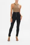 Camilla Snap Ponte Pant With Hotfix Nouveau Noir In Black