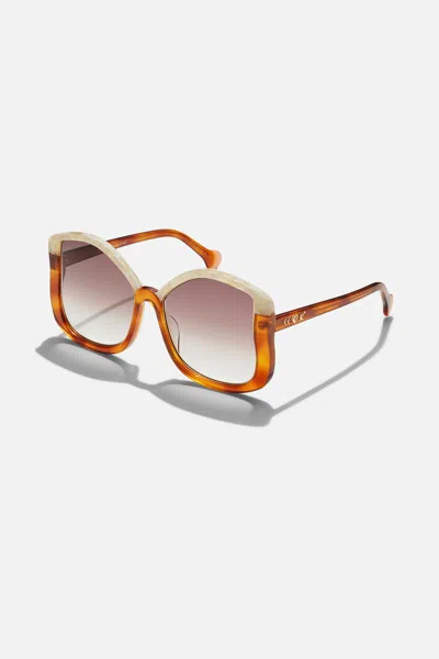 Camilla Social Butterfly Sunglasses Ivory Tort / Vintage Tort In Multi