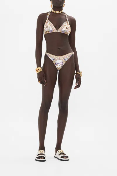 Camilla Soft Tie Bikini With Trim Palazzo Play Date In Brown/gold