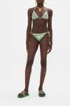 Camilla Porcelain Dream Soft Tie Triangle Two-piece Bikini Set In Green