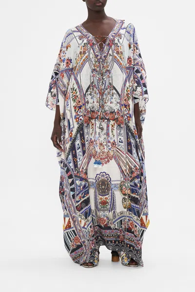 Camilla Spliced Kaftan My Folk Art Heart In Black
