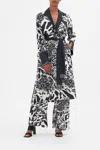 Camilla Split Cuff Soft Coat Feline Fantasy In Grey