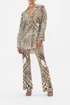 Camilla Split Cuff Soft Jacket Mosaic Muse In Beige/brown/grey