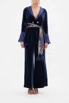 Camilla Split Cuff Soft Jacket Play Your Cards Right In Gold/navy