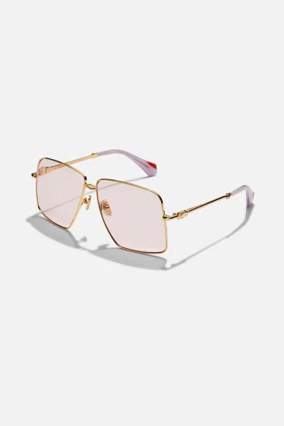 Camilla Step On Board Sunglasses Gold In Pink