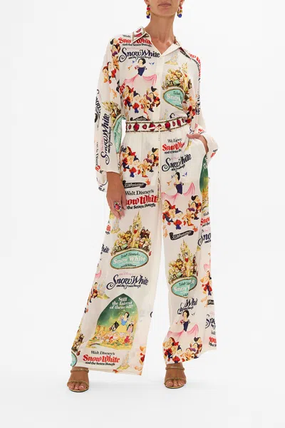Camilla Straight Leg Pant Princess In Print In White
