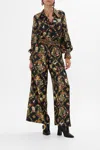 Camilla Straight Leg Pant Told In The Tapestry In Black