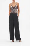 Camilla Straight Leg Relaxed Trouser Curtain Call Chaos In Black
