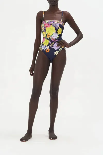 Camilla Peacebew Strapless One-piece Swimsuit In Peace Be With You
