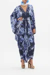 Camilla T Shape Long Kaftan Delft Dynasty In Navy