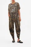 Camilla T-shirt With Dropped Armhole - Printed Amsterglam In Black/brown