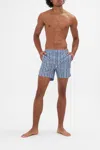 Camilla Tailored Swim Short Amalfi Lullaby In Blue/white
