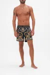 Camilla Tailored Swim Short Coast To Coast In Black/brown