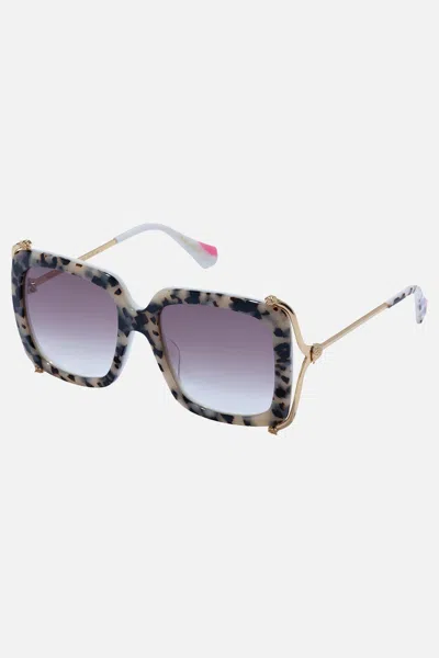 Camilla The Afterparty Sunglasses Natural Tort / Ivory In Blue