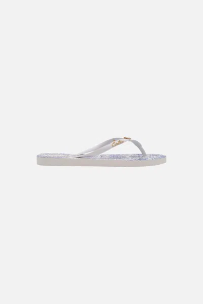 Camilla Thongs Glaze And Graze In Blue/white