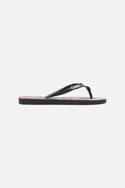 Camilla Thongs Reservation For Love In Black/red