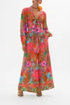 Camilla Tie Front Blouson Sleeve Blouse Windmills And Wildflowers