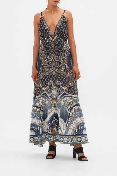 Camilla Tiered Dress With Hardware Dance With The Duke In Navy