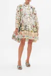 Camilla Tiered Shirt Dress Renaissance Romance In Beige/green