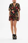 Camilla Tiered Skirt Mini Dress Magic In The Manuscripts In Black