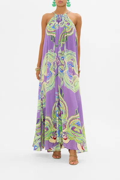 Camilla Trapeze Maxi Dress Amsterdam Jewel In Purple