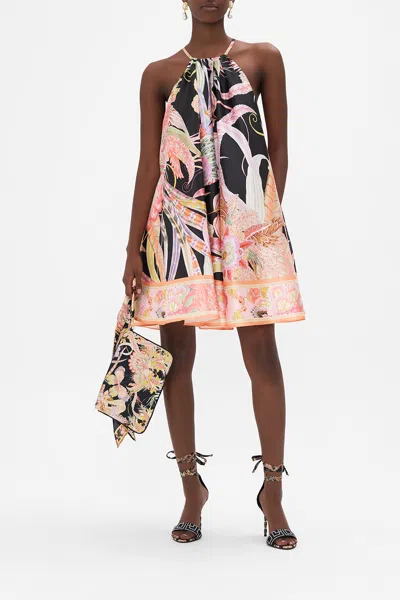 Camilla Trapeze Mini Dress Lady Of The Moon In Black