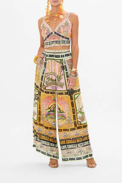 Camilla Tuck Front Pant Lets Chase Rainbows In Orange