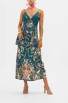 Camilla V Neck Bias Slip She Who Wears The Crown In Green