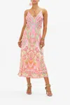 Camilla V Neck Bias Slip Tea With Tuschinski