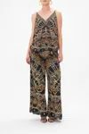 Camilla V Neck Cami Masked At Moonlight In Black
