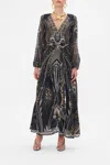 Camilla V Neck Dress With Belt Chaos In The Cosmos In Black