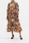 Camilla Waist Tie Shirt Dress Born In Bruges In Brown