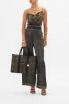 Camilla Wide Leg Pant With Buttons Nouveau Noir In Black