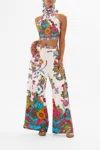 Camilla Wide Leg Trouser With Front Pockets Cosmic Prairie In White