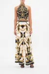 Camilla Sea Charm Wide-leg Trousers In Beige/black/white