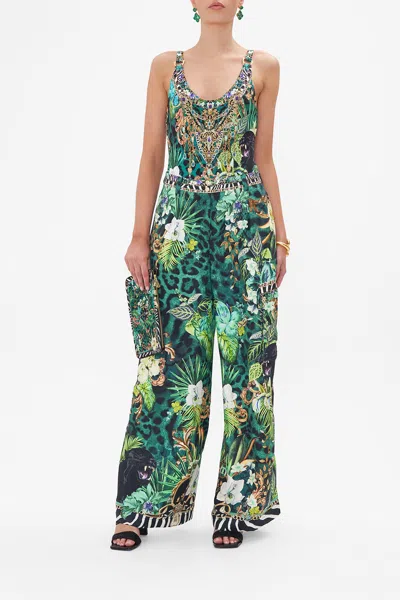 Camilla Wide Leg Utility Pants Sing My Song In Green