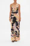 Camilla Wide Leg Waisted Pant Lady Of The Moon In Black